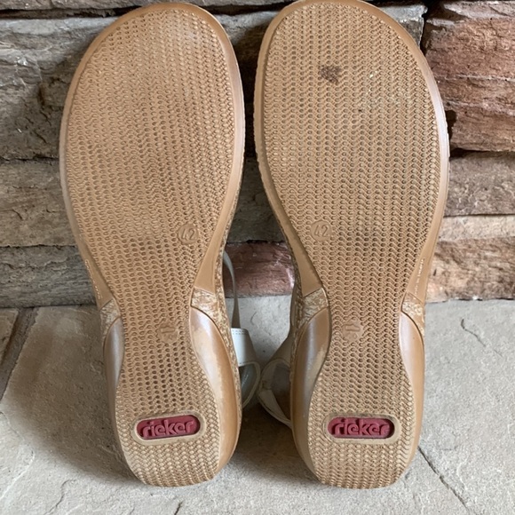 Rieker cream and navy size 42 sandals - Picture 6 of 8